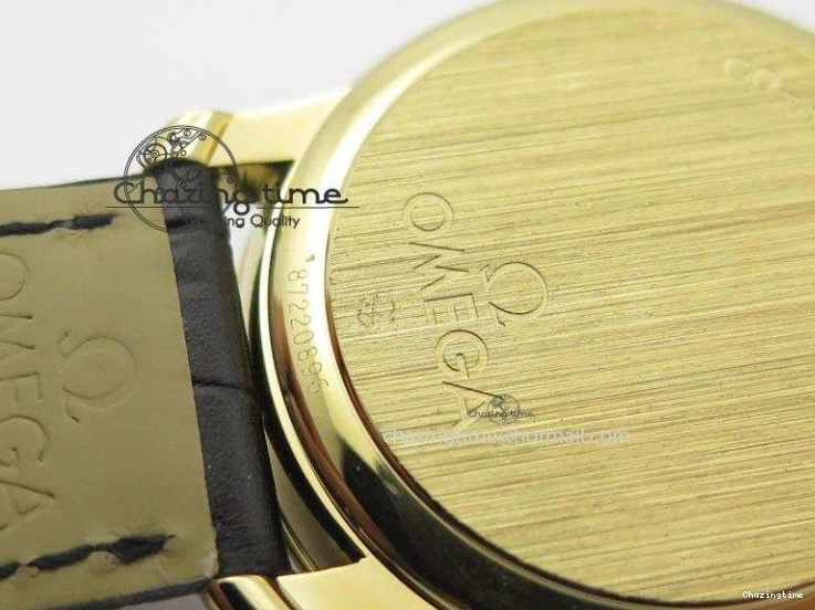 0220 De Ville MK 1:1 Best Edition YG Blue Dial On Black Leather Asian Seagull T1701 (Sec@6) Upgraded 8234